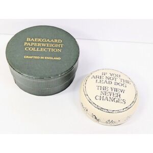 Beakgaard Paperweight IF YOU ARE NOT THE LEAD DOG - Scrimshaw Style, Gr. Britain